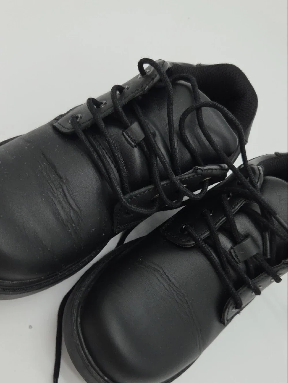 Black Lace-Up Work Shoes